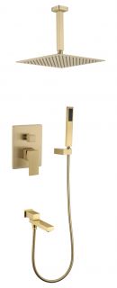 Душевая система скрытого монтажа Grocenberg GB5089MG-2  Матовое золото